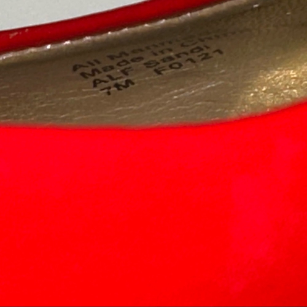 Alfani Red Step N Flex Peep Toe Heel Size 7 - Picture 3 of 7
